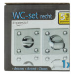 Impresso vierkant rozet Badkamer Toiletsluiting Chroom 11