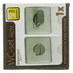 Impresso vierkant rozet Badkamer Toiletsluiting RVS geborsteld 13