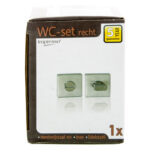 Impresso vierkant rozet Badkamer Toiletsluiting RVS geborsteld 14