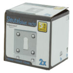 Impresso vierkant rozet Klaviersleutel Chroom 15