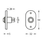 Intersteel Deurbel ovaal chroom mat 1