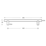 Intersteel Deurgreep 300 mm T vorm rvs geborsteld 1