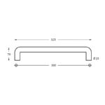 Intersteel Deurgreep 325 mm U vorm rvs geborsteld 1