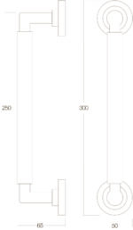 Intersteel Deurgreep Bau Stil 300 mm oud grijs 1