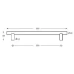 Intersteel Deurgrepen 300 mm T vorm rvs geborsteld 1