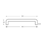 Intersteel Deurgrepen 320 mm U vorm rvs geborsteld 1