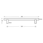 Intersteel Deurgrepen 400 mm T vorm rvs geborsteld 1