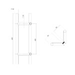 Intersteel Deurgrepen per paar T schuin 600x90x30 HoH 400 rvs 1
