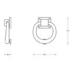 Intersteel Deurklopper rond 107mm mat zwart 1