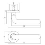Intersteel Deurkruk Agatha op rozet o53x8mm zwart 1