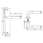 Intersteel Deurkruk Agatha op schild chroom Blind 1