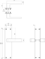 Intersteel Deurkruk Amsterdam met schild 250x55x2mm rvs geborsteld Blind 1 scaled