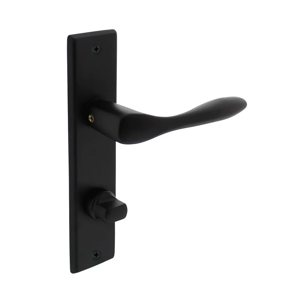 Intersteel Deurkruk Banaan met schild 181x41x7mm mat zwart WC638