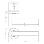 Intersteel Deurkruk Bastian op ronde rozet o52x10mm wit 1