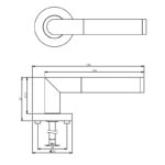 Intersteel Deurkruk Bastian op rozet chroom 1