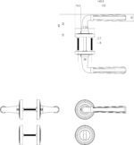 Intersteel Deurkruk Bellevue op rozet oud grijs 1