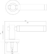 Intersteel Deurkruk Birgit op rozet chroom 1