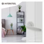 Intersteel Deurkruk Bjorn op ronde rozet o52x10mm wit 3