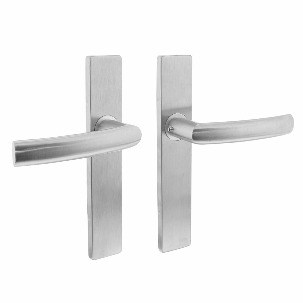 Intersteel Deurkruk Blok op rechthoekig schild rvs geborsteld Blind