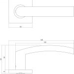 Intersteel Deurkruk Blok op vierkant rozet rvs geborsteld 1
