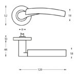 Intersteel Deurkruk Bryan op rozet nikkel mat 1