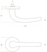 Intersteel Deurkruk Cosmos op rozet messing gelakt 1 scaled