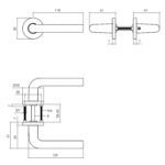 Intersteel Deurkruk Derby op rozet o50x7 mm aluminium zwart 1