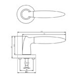 Intersteel Deurkruk Elen op rozet chroom 1