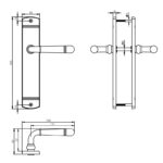 Intersteel Deurkruk Emily op schild nikkel mat Blind 1