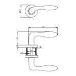 Intersteel Deurkruk George op rozet o53x8mm zwart 1