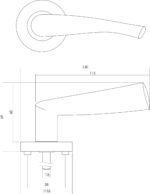 Intersteel Deurkruk Giussy op rozet chroom 1