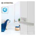 Intersteel Deurkruk Hera op vierkante rozet 55x55x10mm wit 3