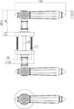 Intersteel Deurkruk Julietta op rozet chroom 1