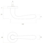 Intersteel Deurkruk Jupiter op rozet messing gelakt 1