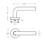 Intersteel Deurkruk Jupiter op rozet rvs geborsteld 1