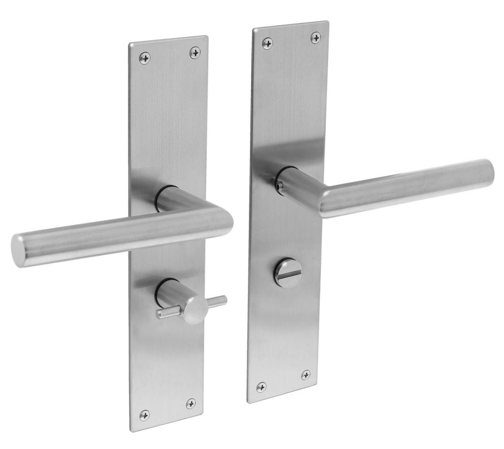 Intersteel Deurkruk Jura met schild 250x55x2mm rvs geborsteld WC638