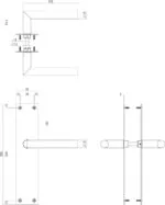Intersteel Deurkruk Jura met schild 250x55x2mm zwart Blind 1 scaled