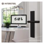 Intersteel Deurkruk Jura met schild 250x55x2mm zwart Blind 2