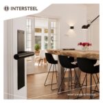 Intersteel Deurkruk Jura met schild 250x55x2mm zwart Blind 3