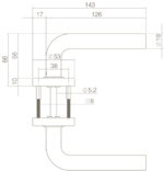 Intersteel Deurkruk Luzern op rozet mat zwart 1
