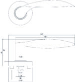 Intersteel Deurkruk Massief afgerond op rozet met ring met veer rvs geborsteld 1