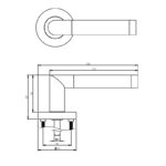 Intersteel Deurkruk Nicol op rozet chroom 1