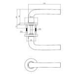 Intersteel Deurkruk Recht op ronde rozet o55x8mm aluminium zwart 1