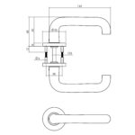 Intersteel Deurkruk Rond op ronde rozet o55x8mm 1