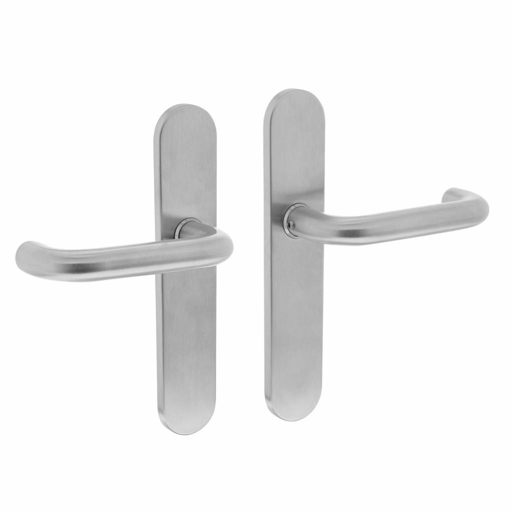Intersteel Deurkruk Rond op schild rvs geborsteld Blind