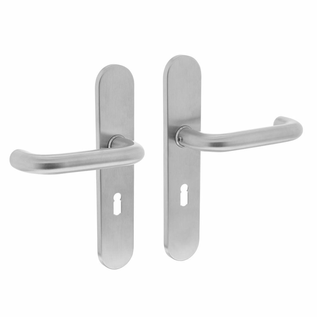 Intersteel Deurkruk Rond op schild rvs geborsteld SL56