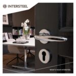 Intersteel Deurkruk Sigaar op rozet chroom 3