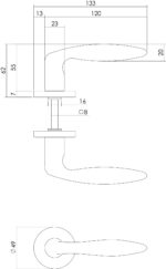 Intersteel Deurkruk Sigaar op rozet chroom mat 1