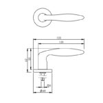 Intersteel Deurkruk Sigaar op rozet nikkel mat 1