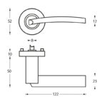 Intersteel Deurkruk Sylvia op rozet chroom 1